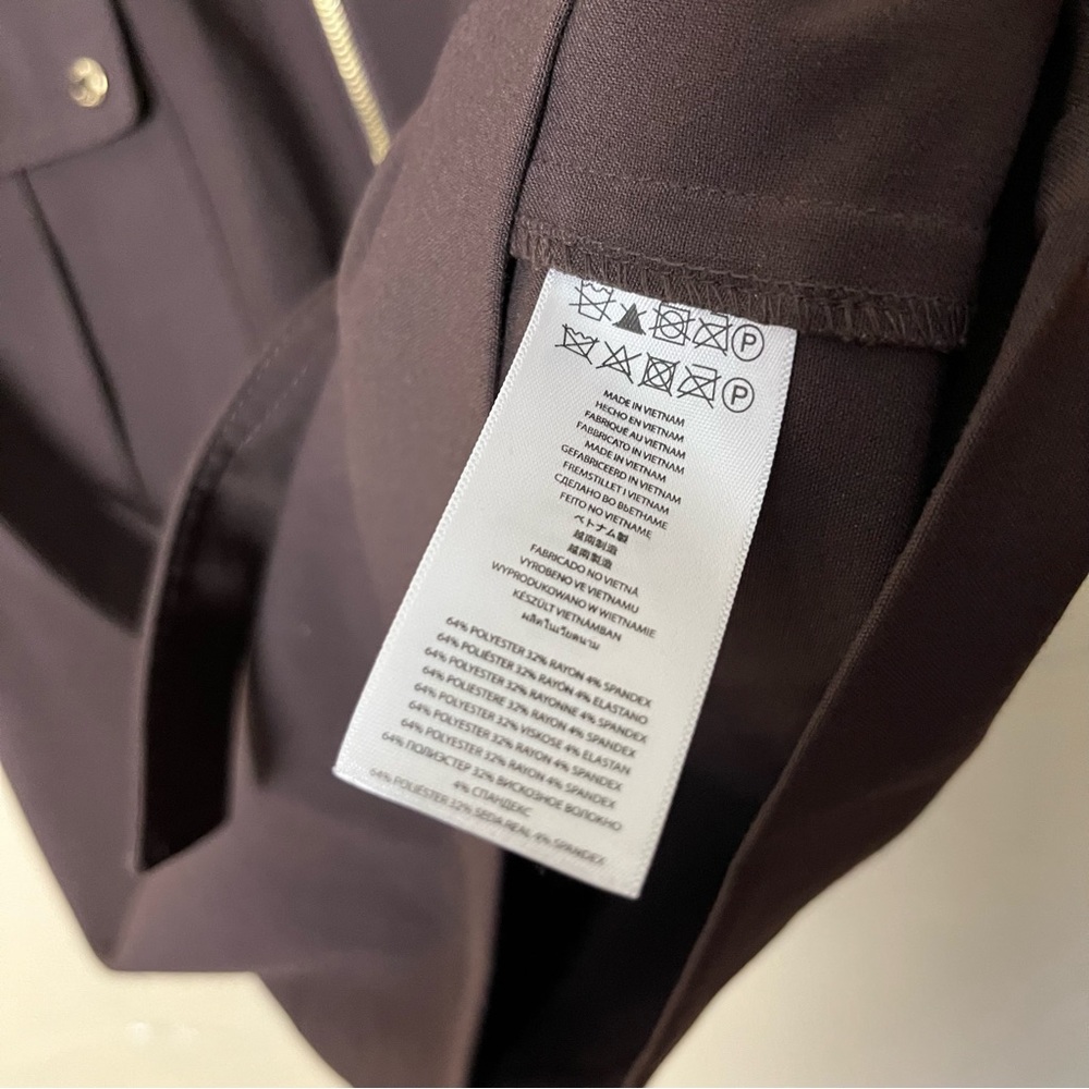 MICHAEL Michael Kors Womens Short Sleeve Pockets‎ Brown Collared Dress Large - Picture 7 of 16